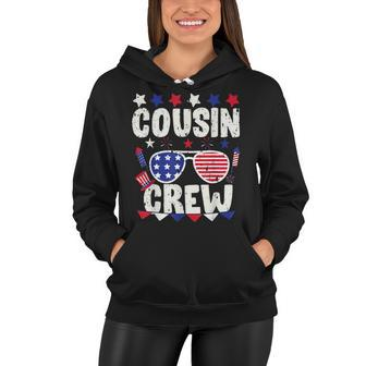 Cousin Crew 4Th Of July Patriotic American Family Matching Women Hoodie - Seseable