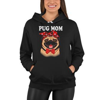 Cute Pug Mom Dogs Tee Mothers Day Dog Lovers Gifts For Women Women Hoodie | Mazezy
