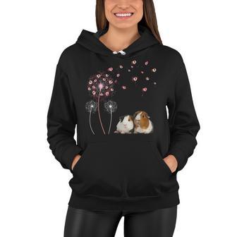 Dandelion Guinea Pig Cute Guinea Pig Floral Dandelion Spread Women Hoodie - Thegiftio UK