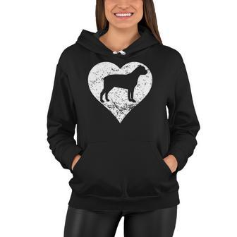 Distressed Cane Corso Heart Dog Owner Graphic Women Hoodie | Mazezy