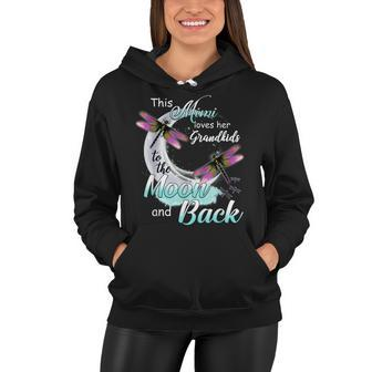 Dragonfly This Mimi Loves Her Grandkids To The Moon And Back Women Hoodie - Seseable