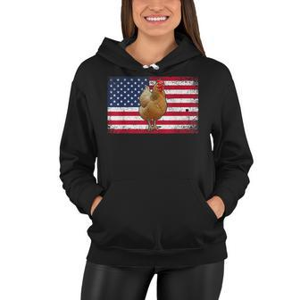 Farmer Dad 4Th Of July Patriotic Chicken Daddy V2 Women Hoodie - Seseable