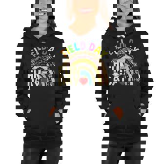 Field Day Fun Day Last Day Of School Teacher Rainbow Women Hoodie | Mazezy