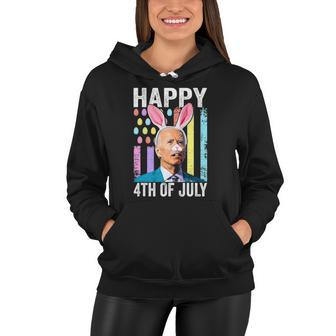 Funny Biden Happy 4Th Of July Confused Easter Biden Bunny Women Hoodie | Mazezy