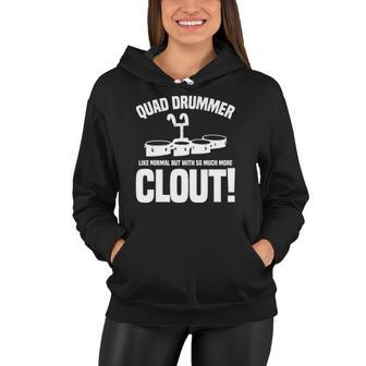 Funny Quad Drums Marching Band Drummer Women Hoodie | Mazezy