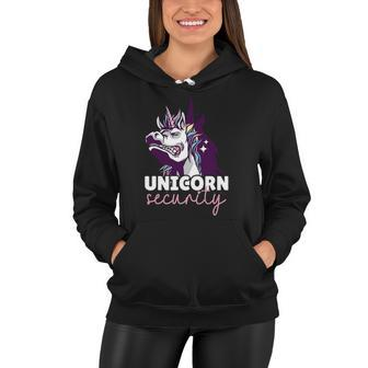 Funny Unicorn Design For Girls And Woman Unicorn Security Women Hoodie | Mazezy UK