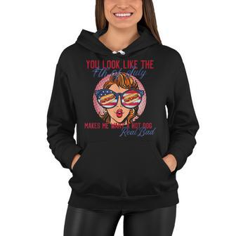 Funny You Look Like The 4Th Of July Makes Me Want A Hot Dog Women Hoodie | Mazezy