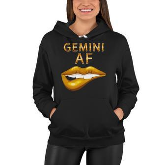 Gemini Af Gold Sexy Lip Birthday Gift Women Hoodie | Mazezy