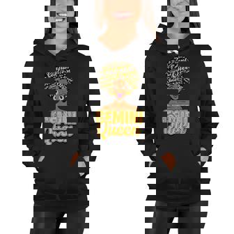 Gemini Zodiac Black African Afro Queen May June Birthday Women Hoodie | Seseable CA