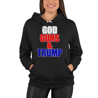 God Gun & Trump Vintage Christian Women Hoodie | Mazezy