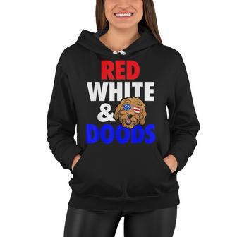 Goldendoodle Mom Dad 4Th Of July Doodle Dog Women Hoodie - Seseable