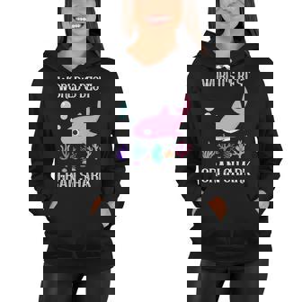 Gran Grandma Gift Worlds Best Gran Shark Women Hoodie - Seseable