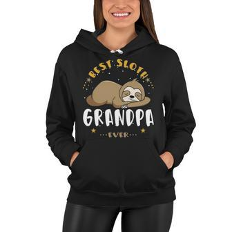 Grandpa Gift Best Sloth Grandpa Ever Women Hoodie - Seseable