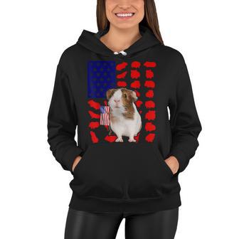 Guinea Pig American Flag 4Th Of July Lover Usa Patriotic Women Hoodie - Seseable