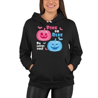 Halloween Gender Reveal Pa Loves You Fall Theme Women Hoodie | Mazezy
