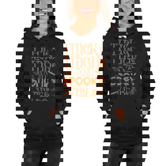 Halloween Thick Thighs And Spooky Vibes V3 Women Hoodie - Thegiftio