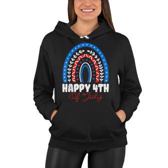 Happy 4Th Of July Celebration 4Th Of July Rainbow Women Hoodie - Seseable