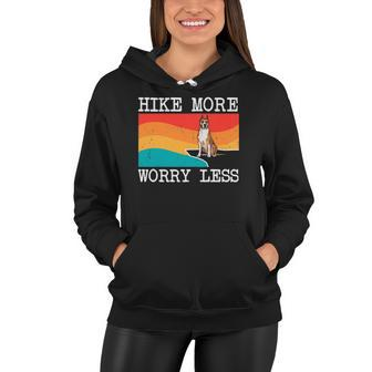 Hike More Worry Less American Staffordshire Terrier Hiking Women Hoodie | Mazezy
