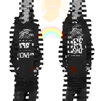Honeymoonin Lgbt Gay Lesbian Bride Groom Honeymoon Vacation Women Hoodie | Mazezy