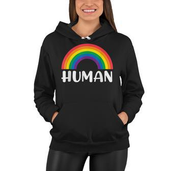 Human Rainbow Lgbt Pride Homo Lesbian Pride Women Hoodie - Seseable