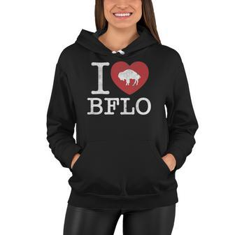 I Love Buffalo - Vintage With Bison Women Hoodie | Mazezy