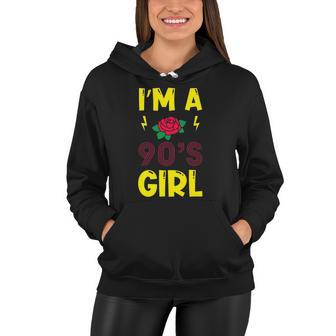 Im A 90S Girl Retro Rose Cassette Player Boombox Women Hoodie | Mazezy