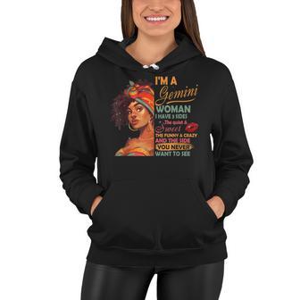 Im A Gemini Woman I Have 3 Sides Gemini Birthday Women Hoodie - Seseable