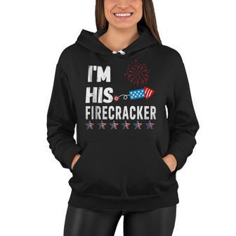 Im His Firecracker Cute 4Th Of July Matching Couple For Her Women Hoodie - Seseable