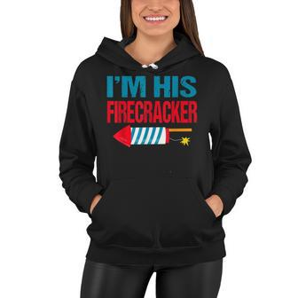 Im His Firecracker His And Hers 4Th Of July Matching Couple Women Hoodie - Seseable