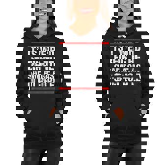 Its Weird Being The Same Age As Old People Funny Vintage Women Hoodie | Seseable CA