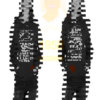 January 1958 Birthday Life Begins In January 1958 V2 Women Hoodie | Seseable CA
