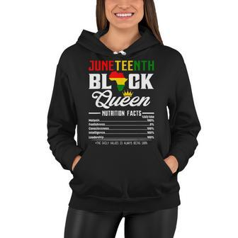 Junenth Womens Black Queen Nutritional Facts 4Th Of July Women Hoodie | Mazezy