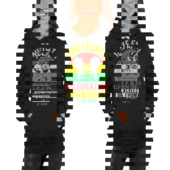 Juneteenth Celebrating Black Freedom 1865 Black History Women Hoodie - Thegiftio UK