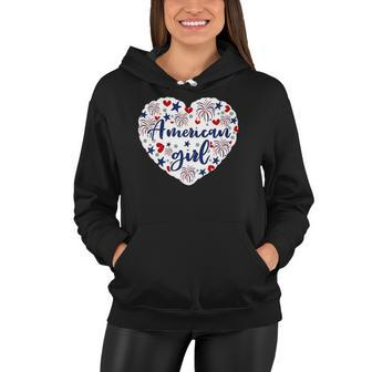 Kids American Girl Patriot 4Th Of July Independence Day Baby Girl Women Hoodie | Mazezy