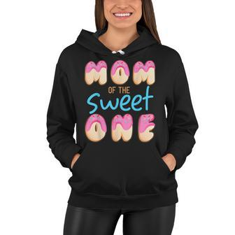 Mom Of Sweet One First Birthday Party Matching Family Donut Women Hoodie - Seseable