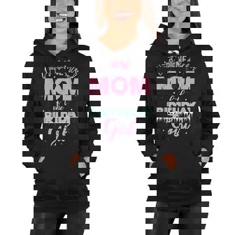 Mom Of The Birthday Girl Winter Onederland Family Women Hoodie - Seseable