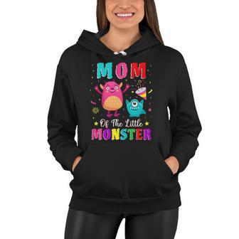 Mom Of The Little Monster Family Matching Birthday Son Women Hoodie | Mazezy