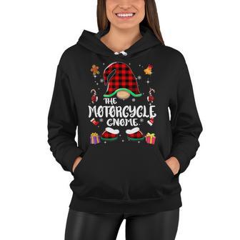 Motorcycle Gnome Buffalo Plaid Red 460 Shirt Women Hoodie | Favorety