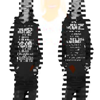 Mumzie Grandma Gift Mumzie Is My Name Spoiling Is My Game Women Hoodie | Seseable CA