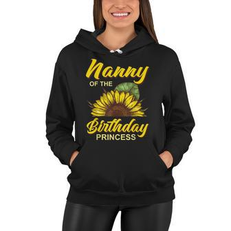 Nanny Of The Birthday Girl Sunflower Matching Family Women Hoodie - Seseable