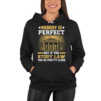 Nobody Is Perfect Lawyer Meme Future Attorney Retired Lawyer Women Hoodie - Thegiftio UK