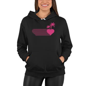 Official Heart Palm Trees Love Island Women Hoodie | Mazezy
