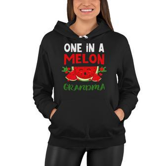 One In A Melon Grandma Love Watermelon Summer Fruit Lover Women Hoodie | Mazezy