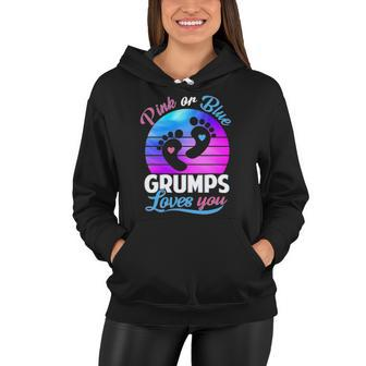 Pink Or Blue Grumps Loves You Funny Gender Reveal Baby Women Hoodie | Mazezy