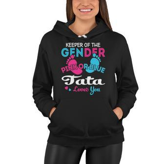 Pink Or Blue Tata Loves You Gender Reveal Women Hoodie | Mazezy