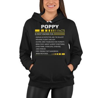 Poppy Name Gift Poppy Facts Women Hoodie - Seseable