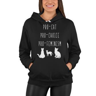 Pro Cat Pro Choice Pro Feminism Cat Lady Cat Mom Political Women Hoodie - Seseable
