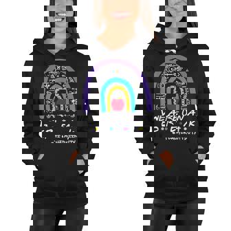 Rainbow We Are On A Break Teacher Off Duty Summer Vacation Women Hoodie | Mazezy