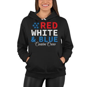 Red White & Blue Cousin Crew Family Matching 4Th Of July Women Hoodie - Seseable