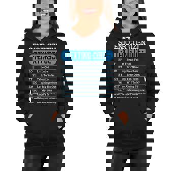 Senior Citizen Texting Code Funny Old People Gift Idea Women Hoodie - Thegiftio